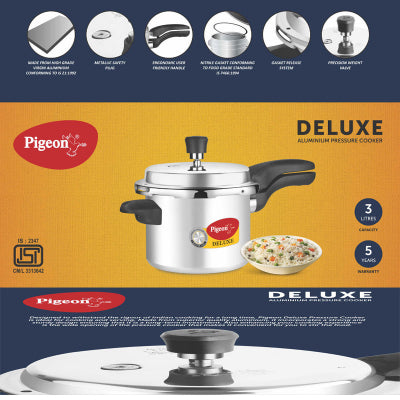 Pigeon Pressure Cooker 3L Deluxe Aluminium Outer Lid PP3