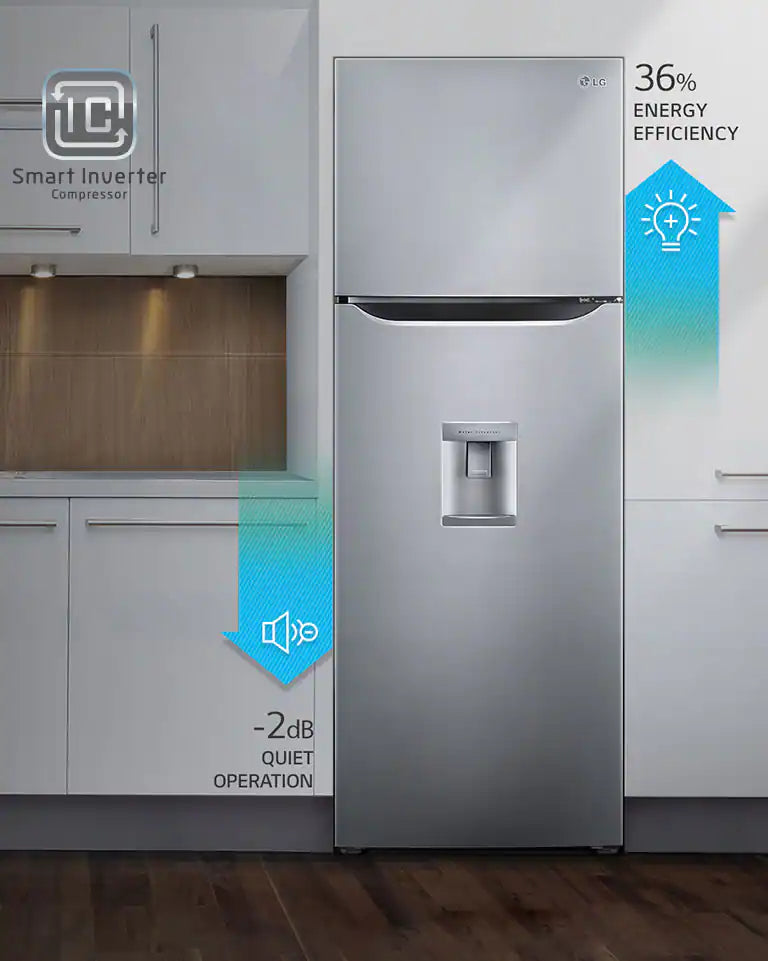 LG 254(L) | Top Freezer Refrigerator | Smart Inverter Compressor | Moist Balance Crisper™ | Smart Diagnosis™GN-B272SQCB